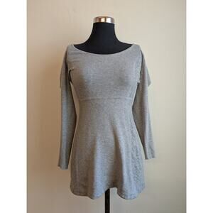 Victoria's Secret Women's Sweater Dress Gray Lightweight Pointelle Accent XS/TP